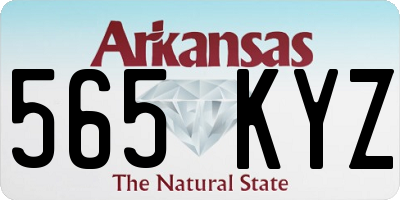 AR license plate 565KYZ