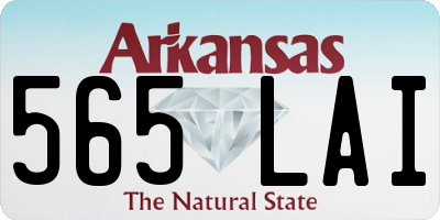 AR license plate 565LAI