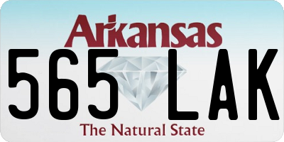 AR license plate 565LAK