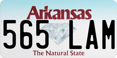 AR license plate 565LAM
