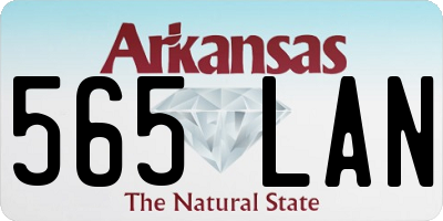 AR license plate 565LAN