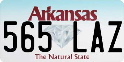 AR license plate 565LAZ