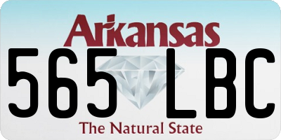 AR license plate 565LBC