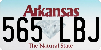 AR license plate 565LBJ