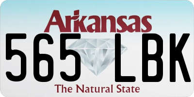 AR license plate 565LBK