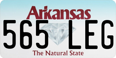 AR license plate 565LEG