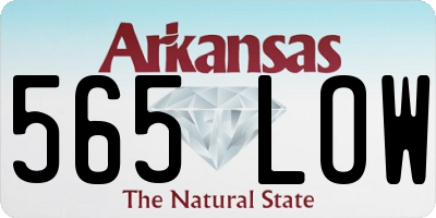 AR license plate 565LOW
