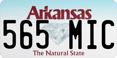 AR license plate 565MIC