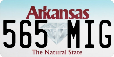 AR license plate 565MIG