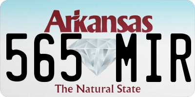 AR license plate 565MIR