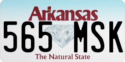 AR license plate 565MSK