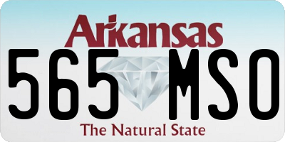 AR license plate 565MSO