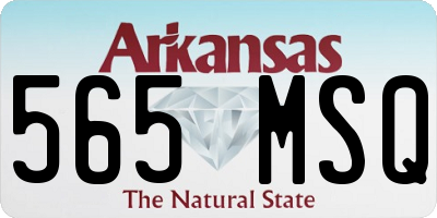 AR license plate 565MSQ