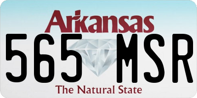 AR license plate 565MSR