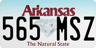 AR license plate 565MSZ