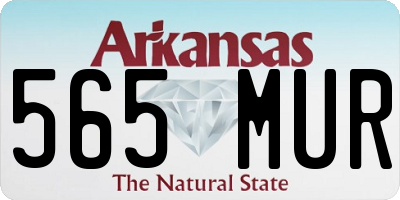 AR license plate 565MUR