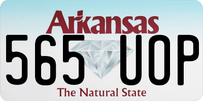 AR license plate 565UOP