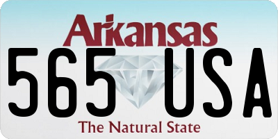 AR license plate 565USA