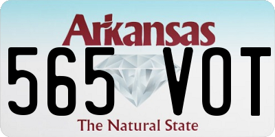 AR license plate 565VOT