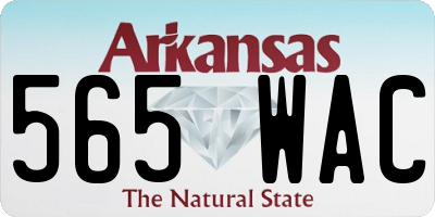 AR license plate 565WAC
