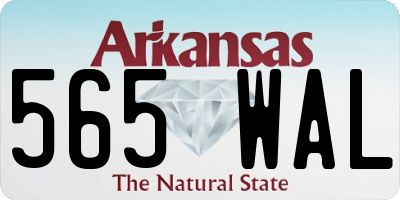AR license plate 565WAL