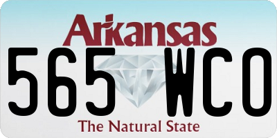 AR license plate 565WCO