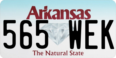 AR license plate 565WEK