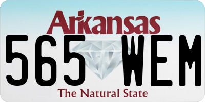 AR license plate 565WEM