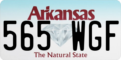 AR license plate 565WGF