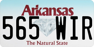 AR license plate 565WIR