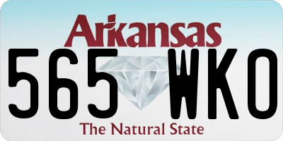 AR license plate 565WKO