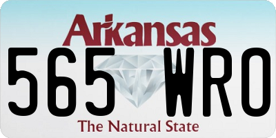 AR license plate 565WRO