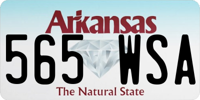 AR license plate 565WSA