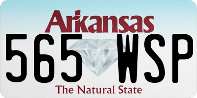 AR license plate 565WSP
