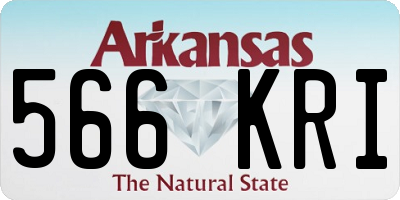 AR license plate 566KRI