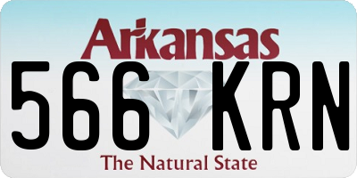AR license plate 566KRN