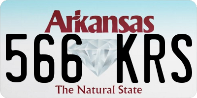 AR license plate 566KRS