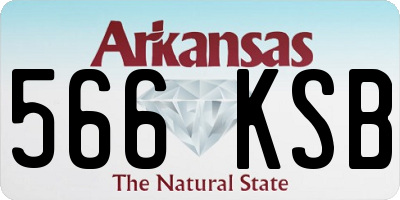 AR license plate 566KSB