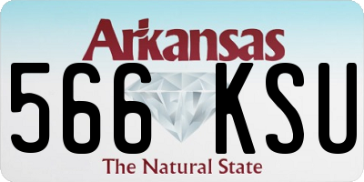 AR license plate 566KSU