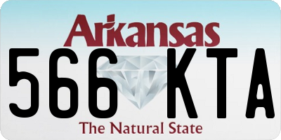 AR license plate 566KTA