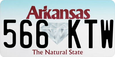 AR license plate 566KTW
