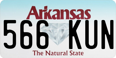 AR license plate 566KUN