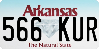 AR license plate 566KUR