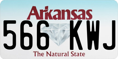 AR license plate 566KWJ