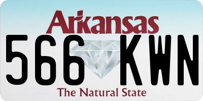 AR license plate 566KWN