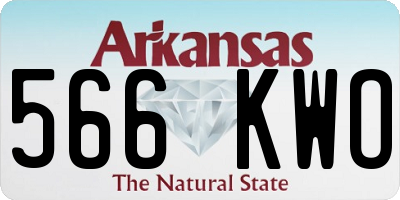 AR license plate 566KWO