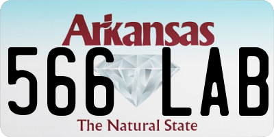 AR license plate 566LAB