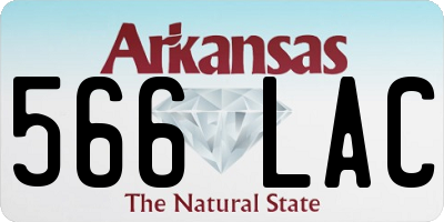 AR license plate 566LAC
