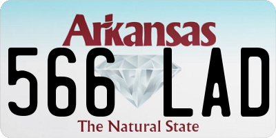 AR license plate 566LAD