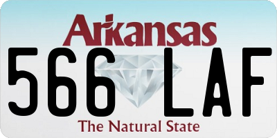 AR license plate 566LAF